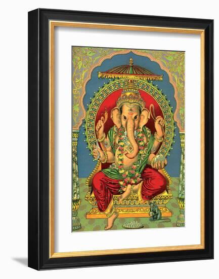 Vintage Indian Bazaar, Ganesha-null-Framed Art Print