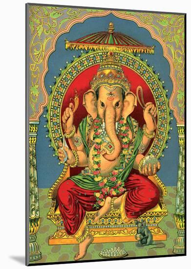 Vintage Indian Bazaar, Ganesha-null-Mounted Art Print