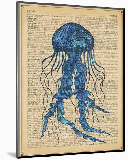 Vintage Jellyfish-Sparx Studio-Mounted Art Print