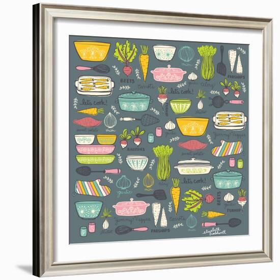 Vintage Kitchen-Elizabeth Caldwell-Framed Giclee Print