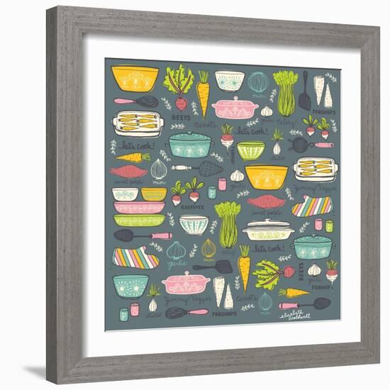 Vintage Kitchen-Elizabeth Caldwell-Framed Giclee Print