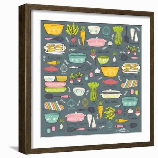 Vintage Kitchen-Elizabeth Caldwell-Framed Giclee Print