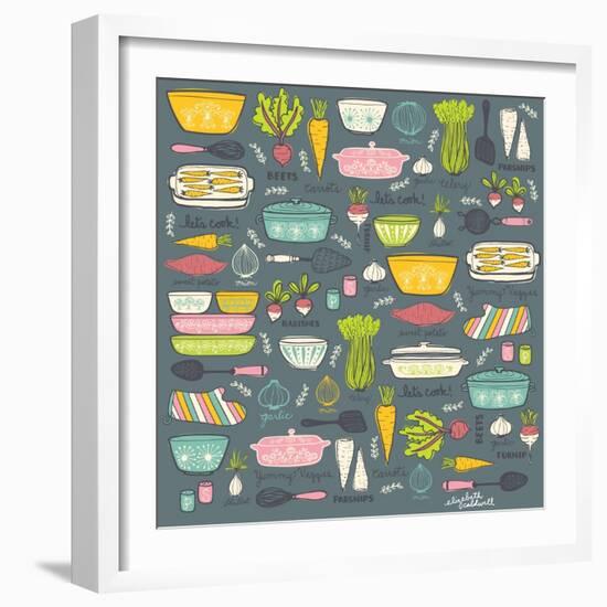 Vintage Kitchen-Elizabeth Caldwell-Framed Giclee Print