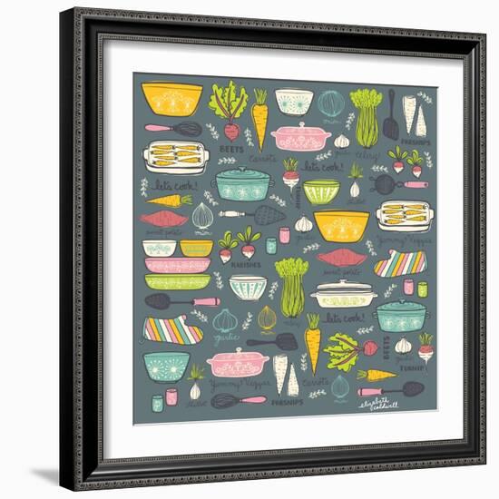 Vintage Kitchen-Elizabeth Caldwell-Framed Giclee Print