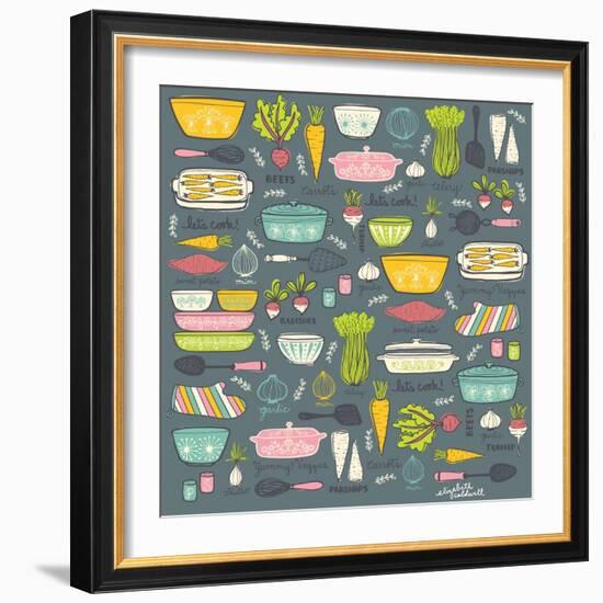 Vintage Kitchen-Elizabeth Caldwell-Framed Giclee Print