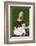 Vintage Lady with White Cat-Sharyn Bursic-Framed Photographic Print