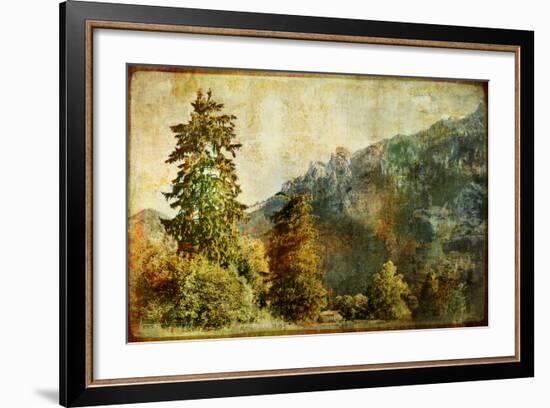 Vintage Landscape-Maugli-l-Framed Art Print