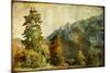 Vintage Landscape-Maugli-l-Mounted Art Print