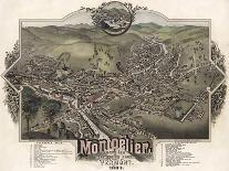 Map Of Montpelier Vt With Reference Table 1884-Vintage Lavoie-Giclee Print