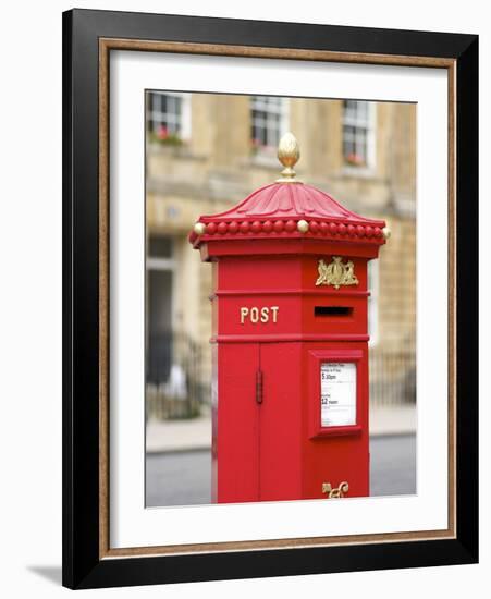 Vintage Letter Box, Great Pulteney Street, Bath, UNESCO World Heritage Site, Avon, England, UK-Rob Cousins-Framed Photographic Print