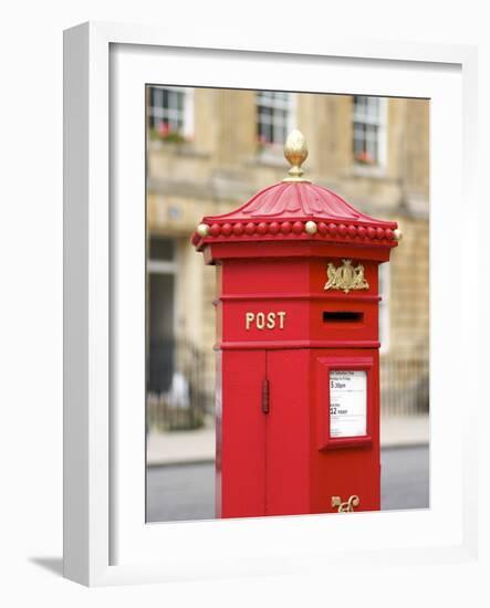 Vintage Letter Box, Great Pulteney Street, Bath, UNESCO World Heritage Site, Avon, England, UK-Rob Cousins-Framed Photographic Print