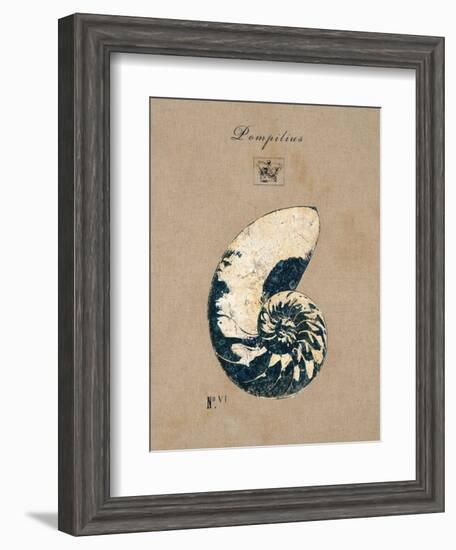 Vintage Linen Nautilus-Regina-Andrew Design-Framed Art Print