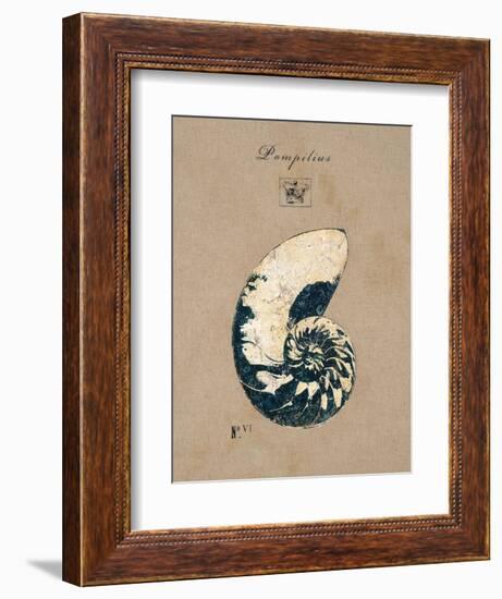 Vintage Linen Nautilus-Regina-Andrew Design-Framed Art Print