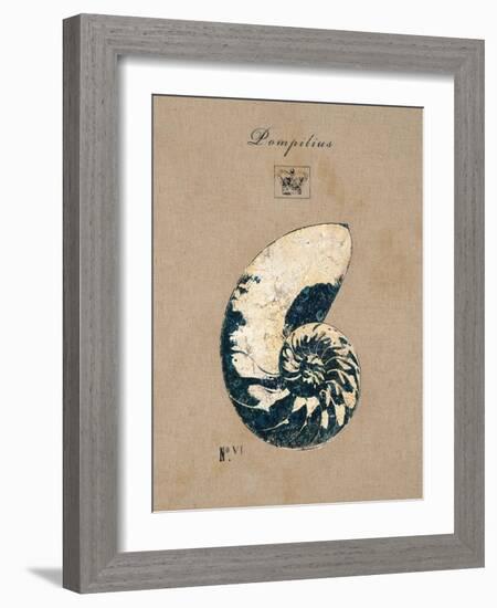 Vintage Linen Nautilus-Regina-Andrew Design-Framed Art Print