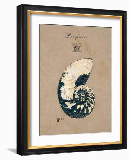 Vintage Linen Nautilus-Regina-Andrew Design-Framed Art Print