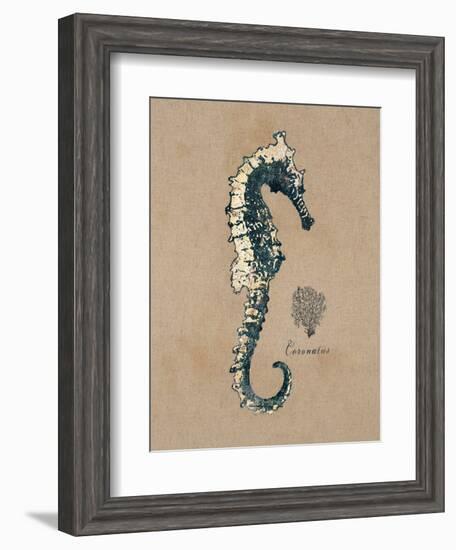 Vintage Linen Seahorse-Regina-Andrew Design-Framed Art Print