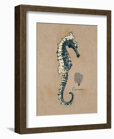 Vintage Linen Seahorse-Regina-Andrew Design-Framed Art Print