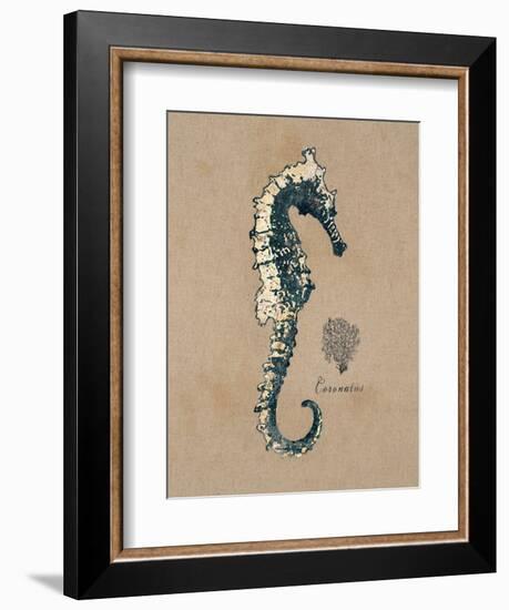 Vintage Linen Seahorse-Regina-Andrew Design-Framed Art Print