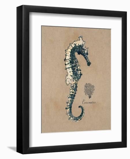 Vintage Linen Seahorse-Regina-Andrew Design-Framed Art Print