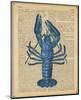 Vintage Lobster-Sparx Studio-Mounted Art Print