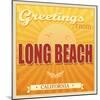 Vintage Long Beach, California Poster-radubalint-Mounted Art Print