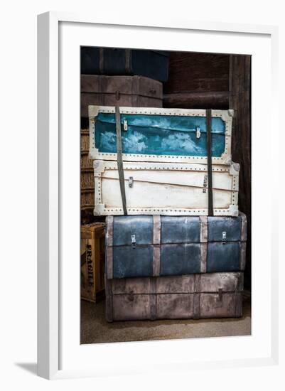 Vintage Luggage Crates, Boxes, Suitcases-f9photos-Framed Premium Giclee Print