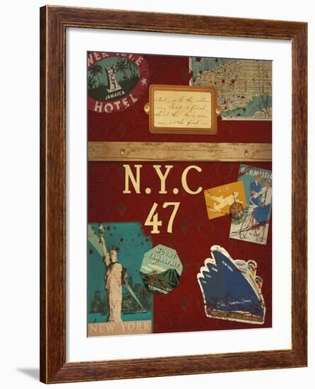 Vintage Luggage I-The Vintage Collection-Framed Giclee Print