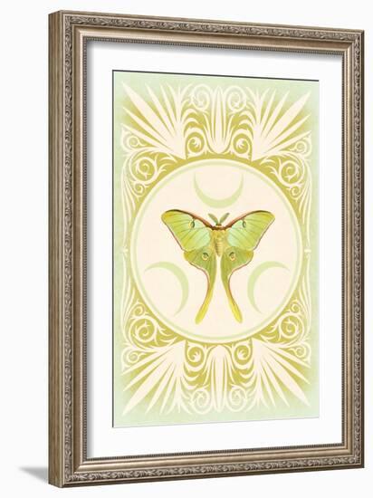 Vintage Luna Moth-null-Framed Art Print