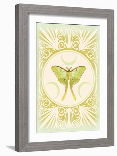 Vintage Luna Moth-null-Framed Art Print