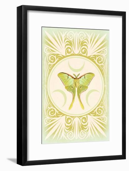 Vintage Luna Moth-null-Framed Art Print