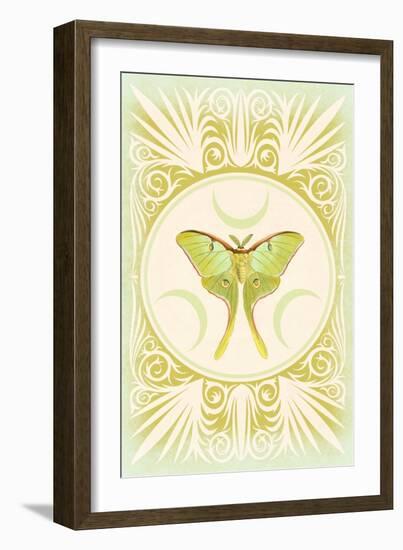 Vintage Luna Moth-null-Framed Art Print