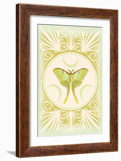 Vintage Luna Moth-null-Framed Art Print