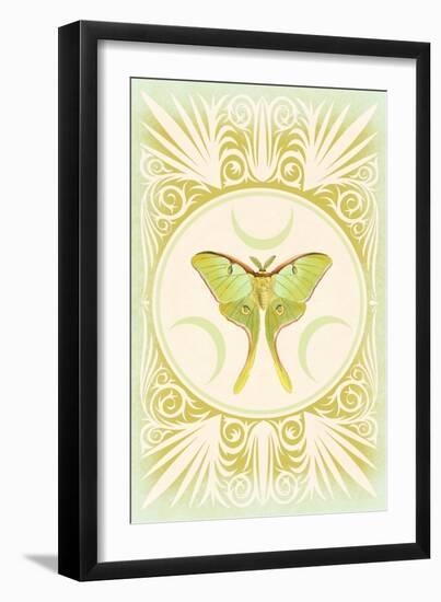 Vintage Luna Moth-null-Framed Art Print