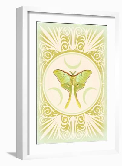 Vintage Luna Moth-null-Framed Art Print