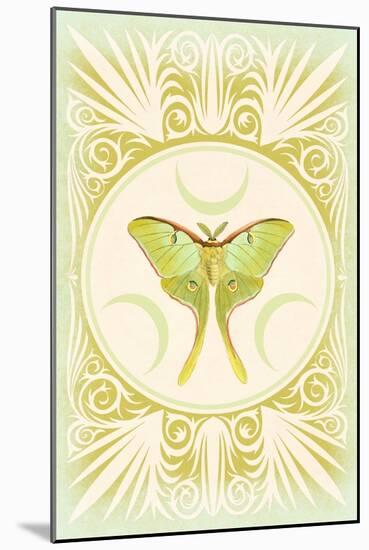 Vintage Luna Moth-null-Mounted Art Print