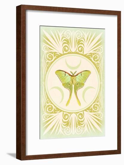 Vintage Luna Moth-null-Framed Art Print
