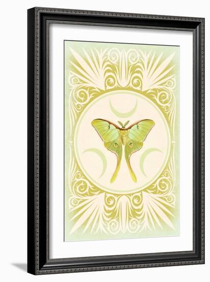 Vintage Luna Moth-null-Framed Art Print