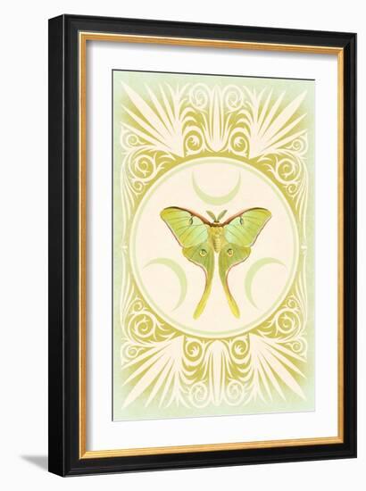 Vintage Luna Moth-null-Framed Art Print