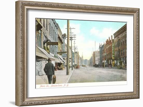 Vintage Main Street, Amsterdam-null-Framed Art Print