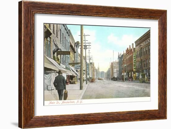 Vintage Main Street, Amsterdam-null-Framed Art Print