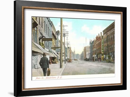 Vintage Main Street, Amsterdam-null-Framed Art Print