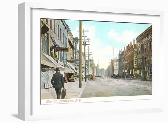 Vintage Main Street, Amsterdam-null-Framed Art Print