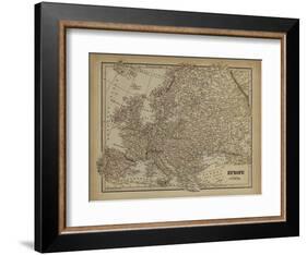 Vintage Map of Europe-Vision Studio-Framed Art Print