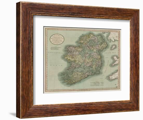 Vintage Map of Ireland-John Cary-Framed Premium Giclee Print