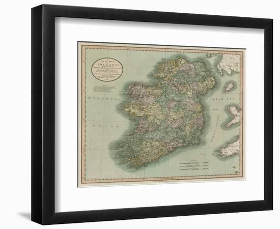 Vintage Map of Ireland-John Cary-Framed Premium Giclee Print