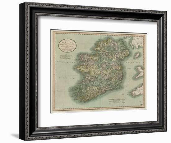 Vintage Map of Ireland-John Cary-Framed Premium Giclee Print
