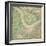 Vintage Map of the Bordeaux Region of France and its Environs-null-Framed Giclee Print