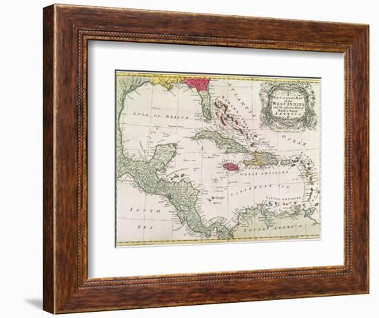 Vintage Map of the West Indies-American-Framed Giclee Print