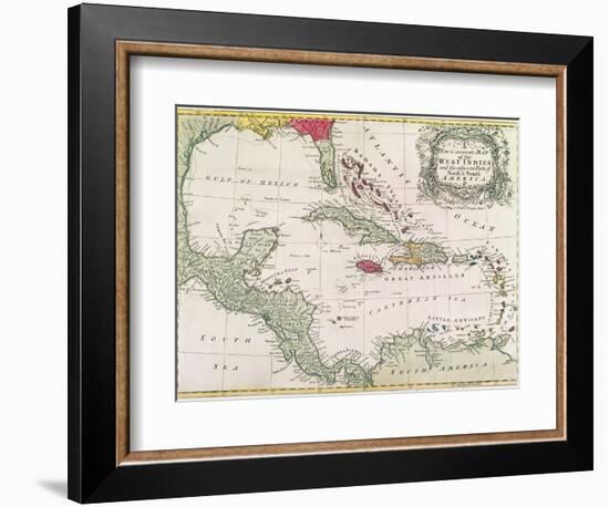 Vintage Map of the West Indies-American-Framed Giclee Print