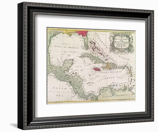 Vintage Map of the West Indies-American-Framed Giclee Print